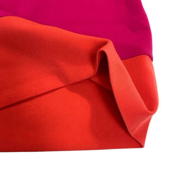 DIANE von Furstenberg Millie Long Sleeve Color Shift Block Dress Pink Navy Sz 6 - Picture 6 of 10